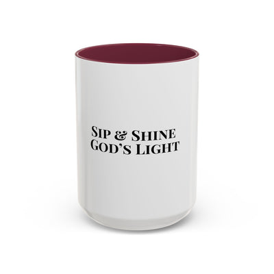 Sip and Shine God's Light Colorful Mugs (11oz, 15oz)