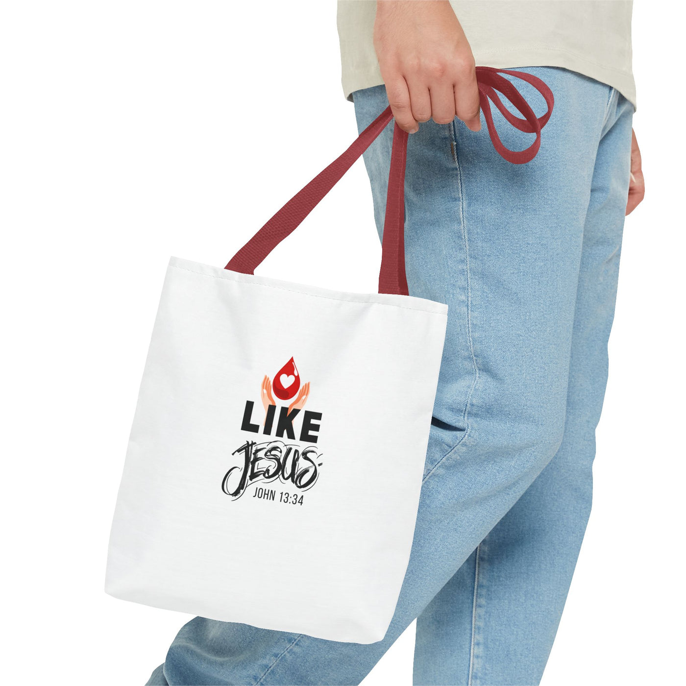 Inspirational Tote Bag - Love Like Jesus, Christian Gift, Bible Verse Bag, Everyday Use