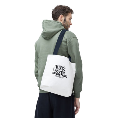 Inspirational Tote Bag | Jesus Over Everything | Faith Inspired  Everyday Use