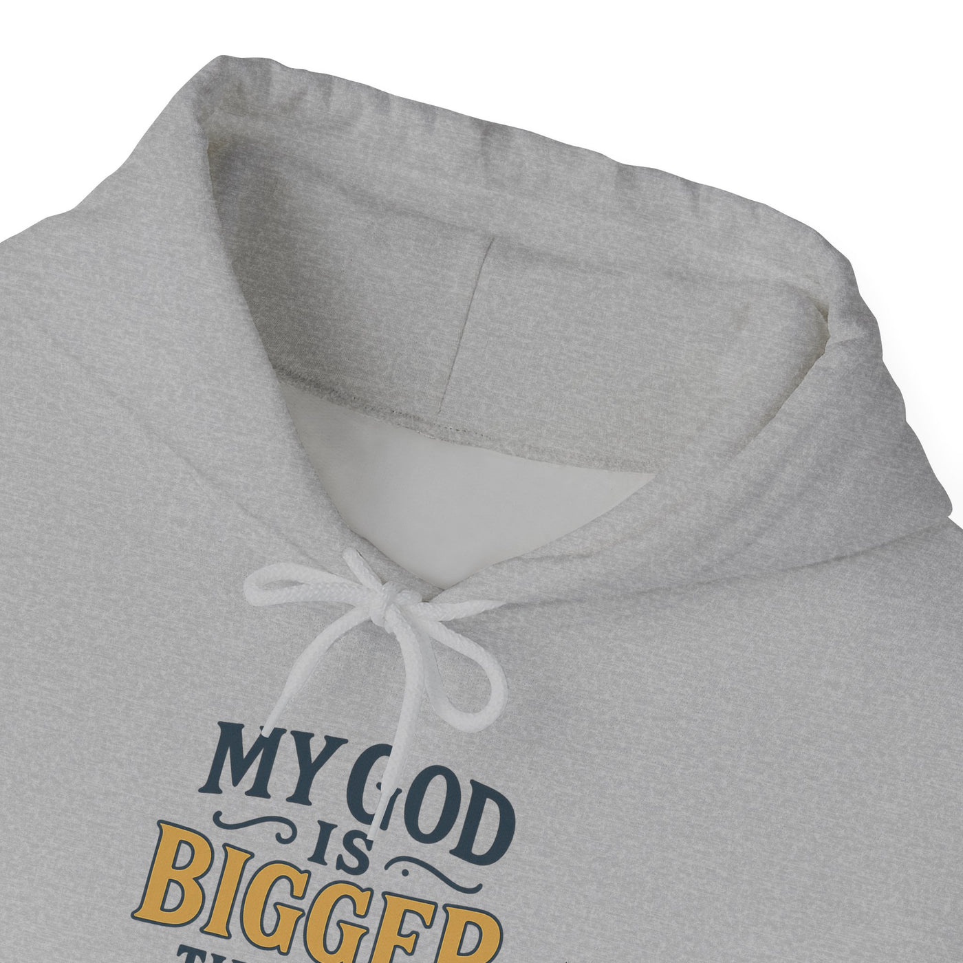 Inspirational Heavy Blend Hoodie | My God is Bigger Than My Problems
