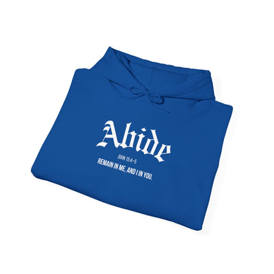 Cozy Abide Hoodie for Faith & Inspiration, Unisex Sweatshirt for Everyday Wear