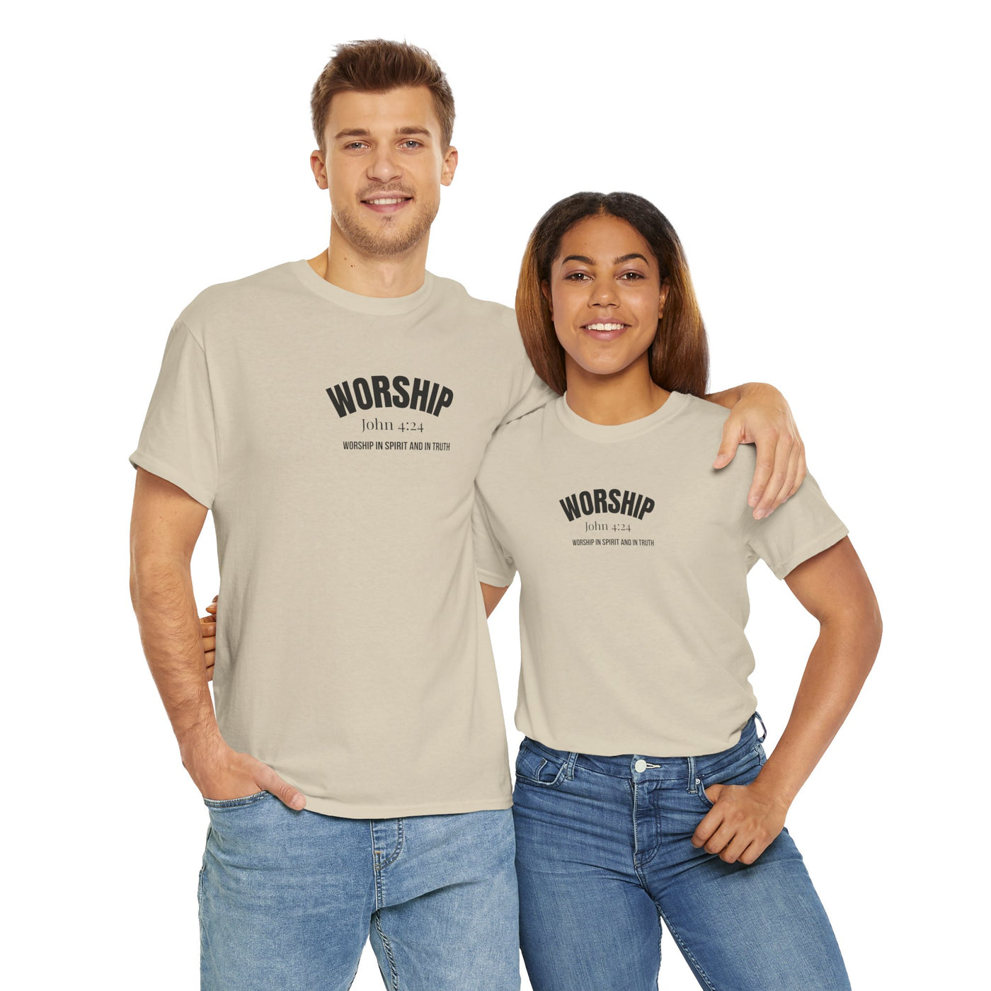 Worship Inspirational Unisex Tee, Faith-based T-Shirt, Religious Apparel