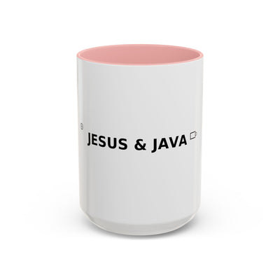 Jesus and Java Coffee Mug (11, 15oz), Dishwasher Safe