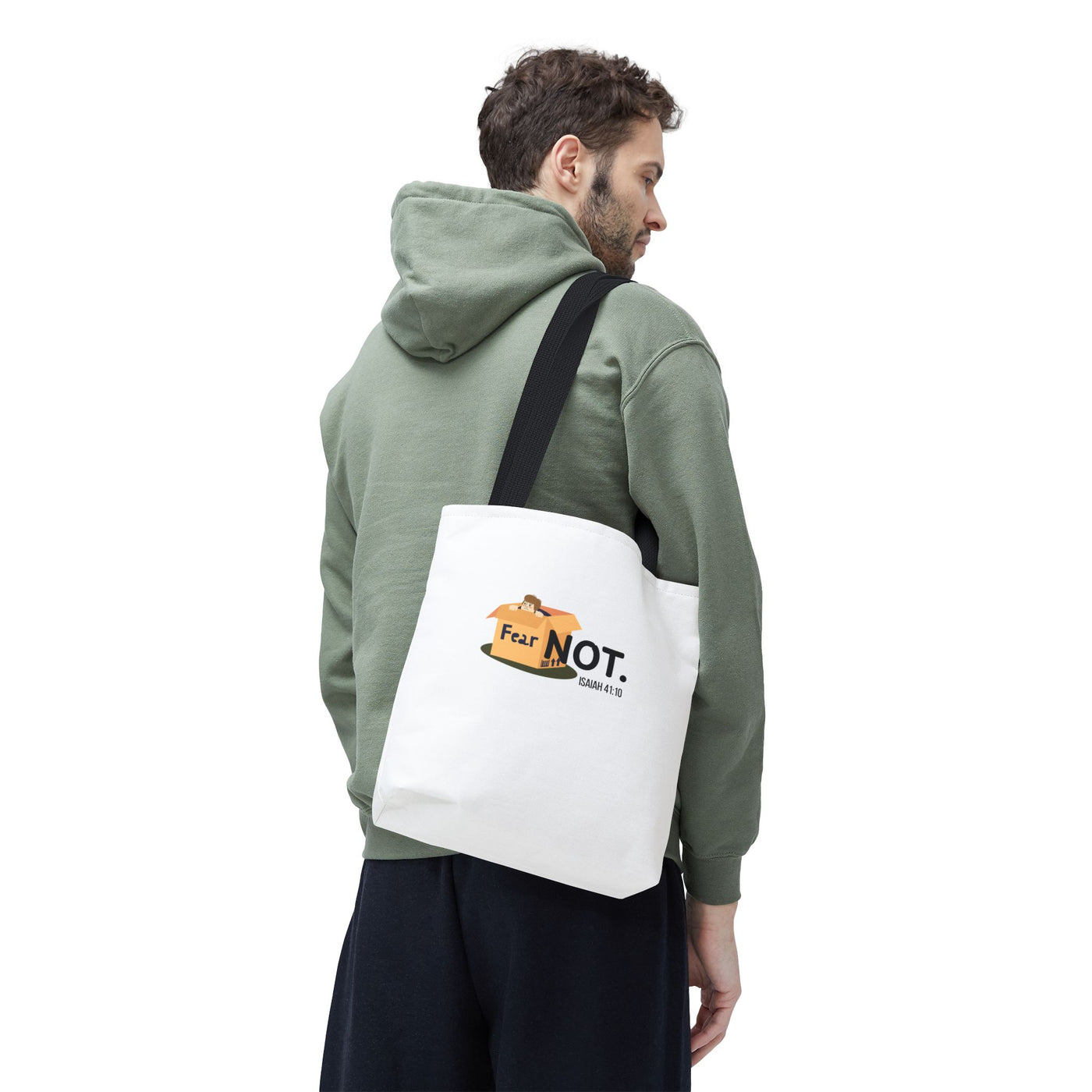 Fear Not Inspirational Tote Bag, Motivational Shopping Bag