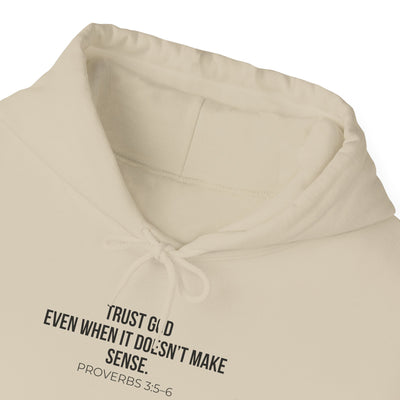 Trust God  Inspirational Sweatshirt, Faith-Based Apparel, Comfortable Unisex Hoodie