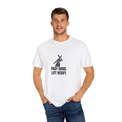 Pray Hard Lift Heavy Tee, Inspirational  Apparel