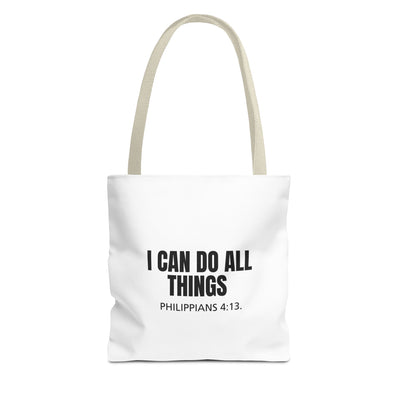 Inspirational Scripture Tote – Philippians 4:13 “I Can Do All Things”
