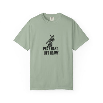 Pray Hard Lift Heavy Tee, Inspirational  Apparel