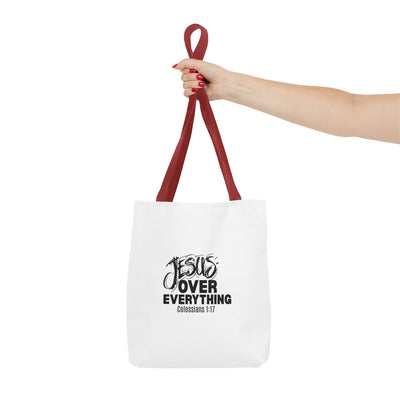 Inspirational Tote Bag | Jesus Over Everything | Faith Inspired  Everyday Use