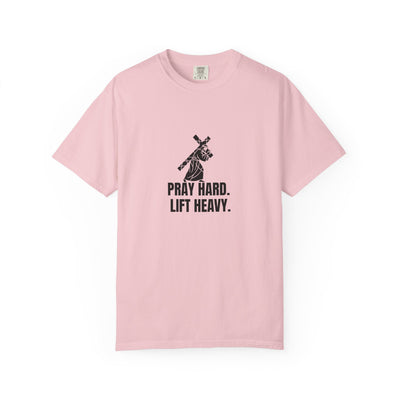 Pray Hard Lift Heavy Tee, Inspirational  Apparel
