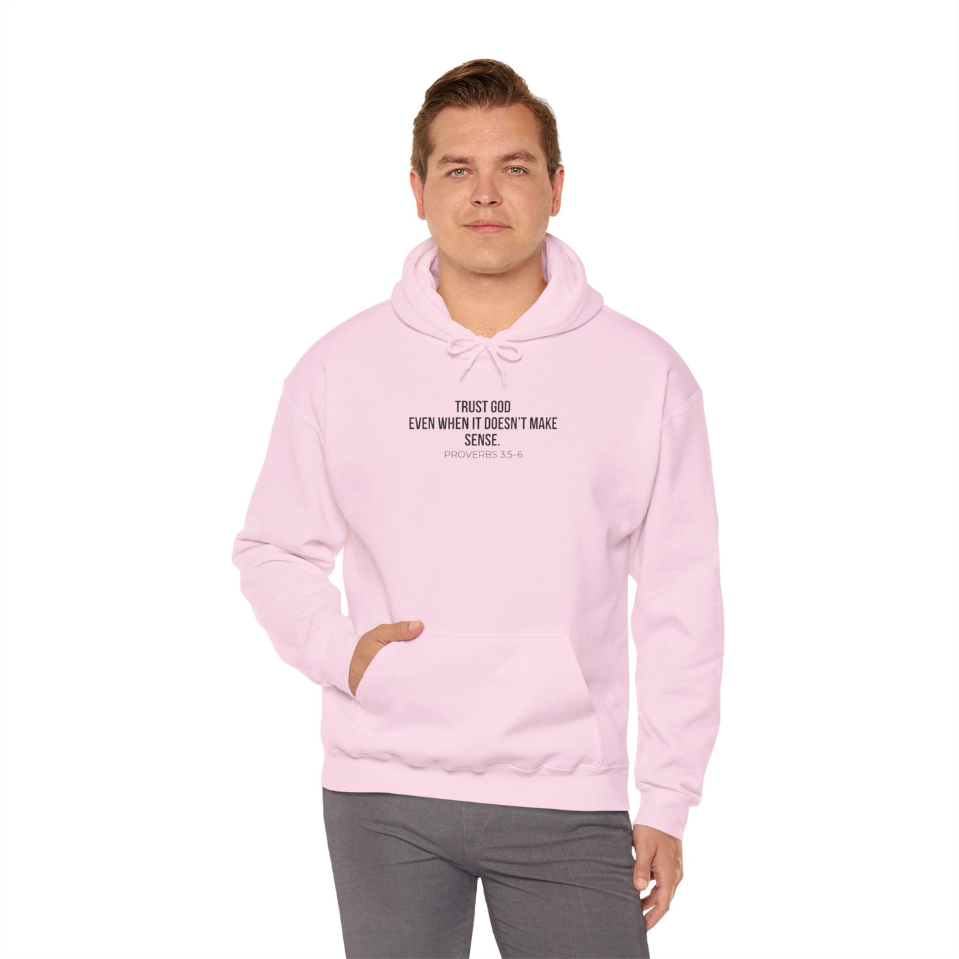 Trust God  Inspirational Sweatshirt, Faith-Based Apparel, Comfortable Unisex Hoodie