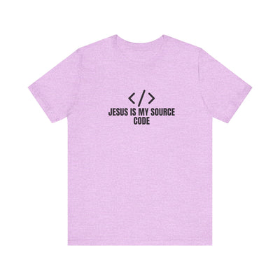 Faith-Inspired Tech Tee, Jesus Is My Source Code Shirt, Unisex