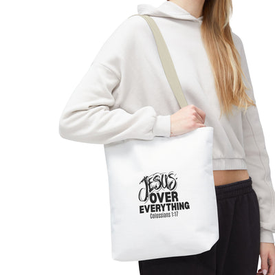 Inspirational Tote Bag | Jesus Over Everything | Faith Inspired  Everyday Use