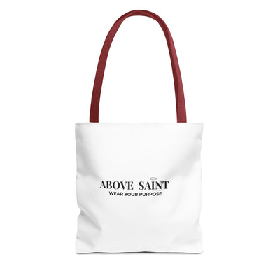 Above Saint Tote Bag – Christian Faith Tote | Wear Your Purpose