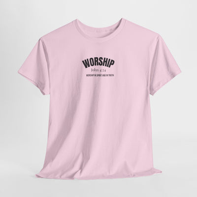 Worship Inspirational Unisex Tee, Faith-based T-Shirt, Religious Apparel