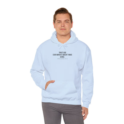 Trust God  Inspirational Sweatshirt, Faith-Based Apparel, Comfortable Unisex Hoodie