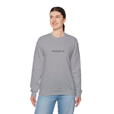 Unisex Peace Be With You  Cozy Crewneck Sweatshirt