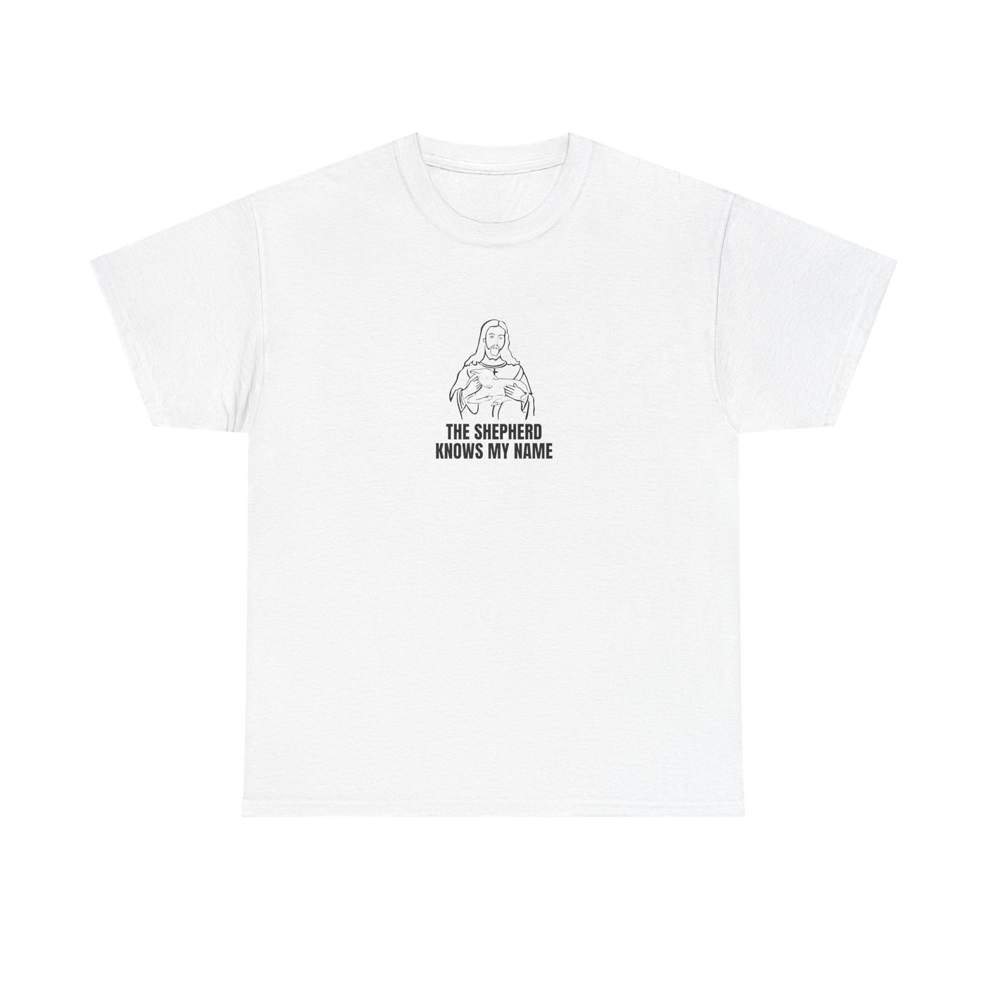 Shepherd Tee, Unisex Heavy Cotton Tee for Faith, Christian Gift, Religious Apparel, Bible Quotes, Everyday Wear
