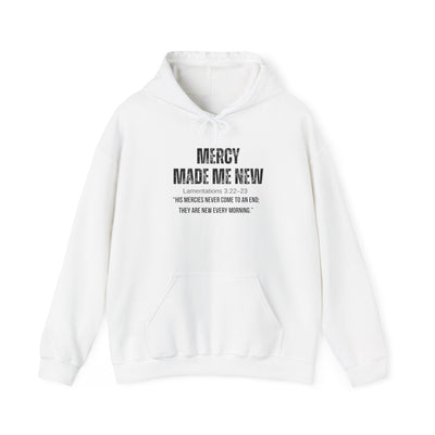 Inspirational Hoodie: Mercy Made Me New, Faith Sweatshirt