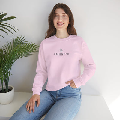 Unisex Peace Be With You  Cozy Crewneck Sweatshirt