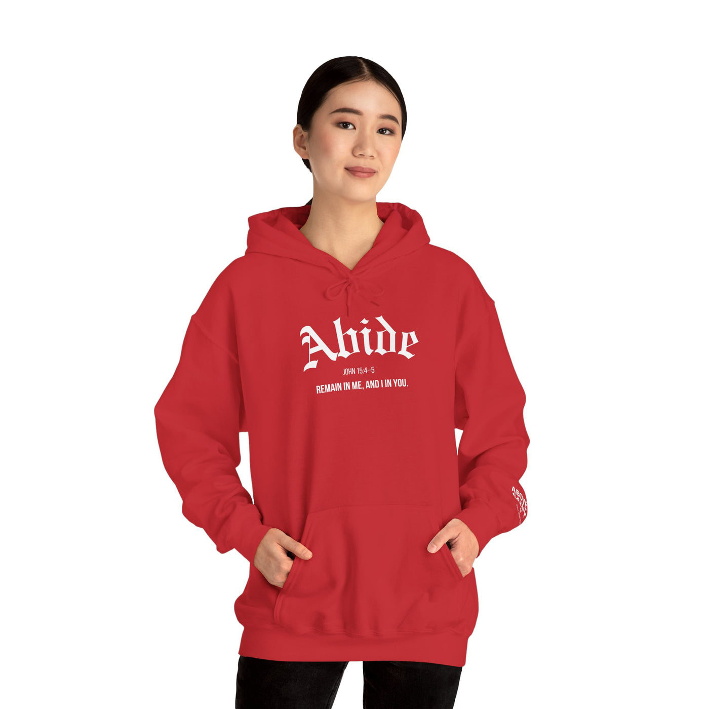 Cozy Abide Hoodie for Faith & Inspiration, Unisex Sweatshirt for Everyday Wear