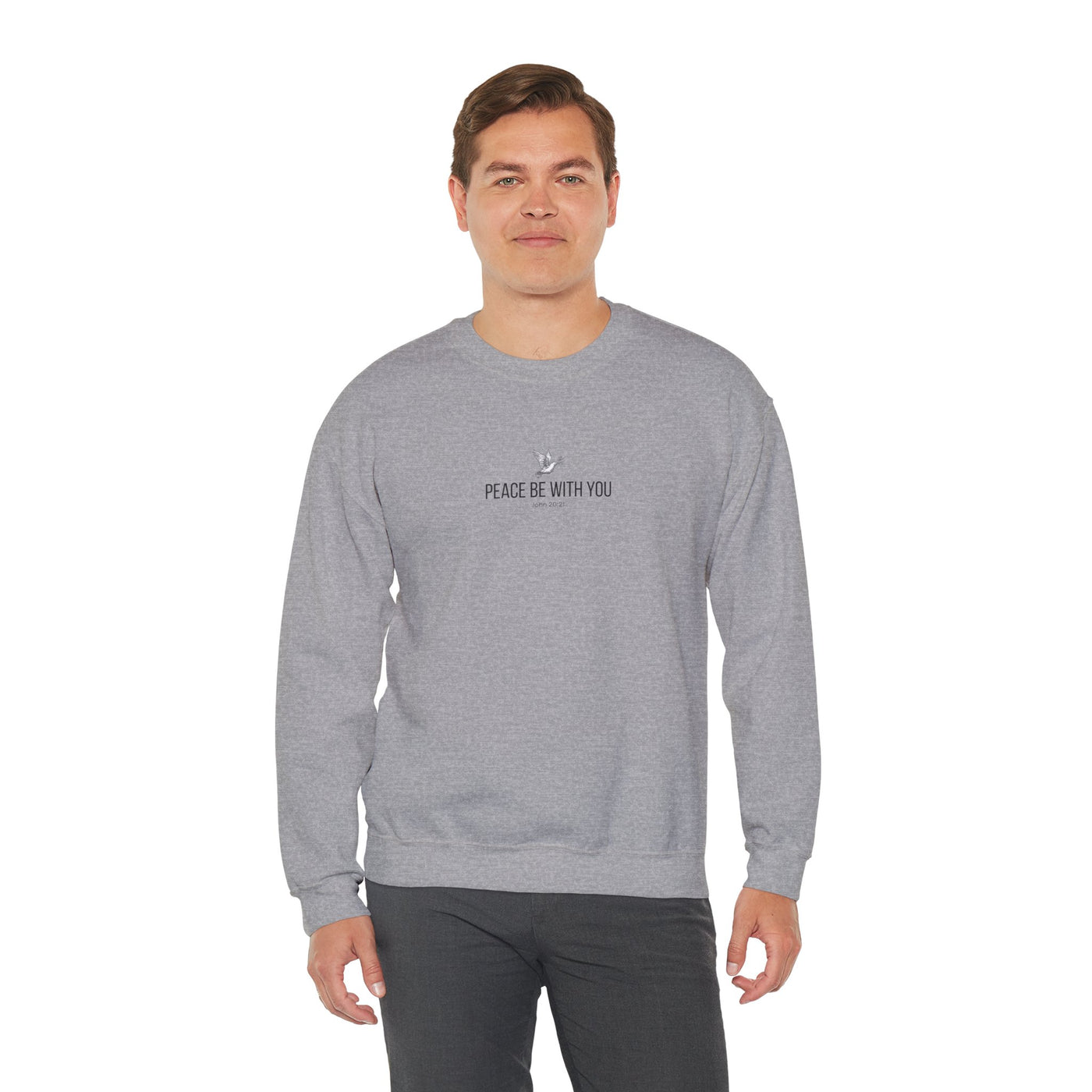 Unisex Peace Be With You  Cozy Crewneck Sweatshirt