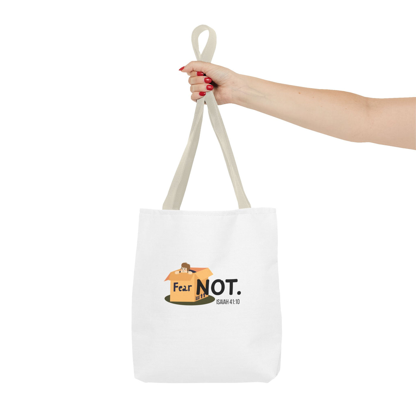 Fear Not Inspirational Tote Bag, Motivational Shopping Bag