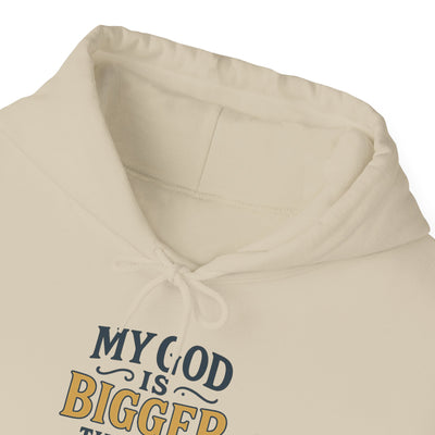 Inspirational Heavy Blend Hoodie | My God is Bigger Than My Problems