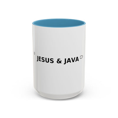 Jesus and Java Coffee Mug (11, 15oz), Dishwasher Safe