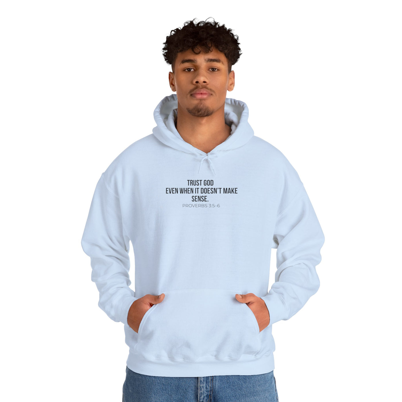 Trust God  Inspirational Sweatshirt, Faith-Based Apparel, Comfortable Unisex Hoodie