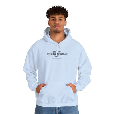 Trust God  Inspirational Sweatshirt, Faith-Based Apparel, Comfortable Unisex Hoodie