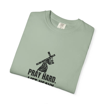 Pray Hard Lift Heavy Tee, Inspirational  Apparel