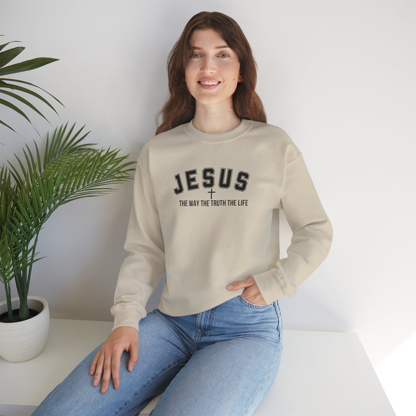 Jesus The Way The Truth The Life Faith-Inspired Crewneck Sweatshirt