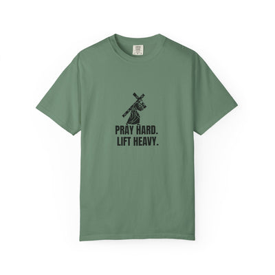 Pray Hard Lift Heavy Tee, Inspirational  Apparel
