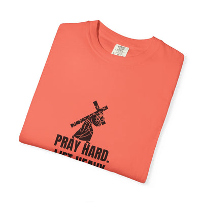 Pray Hard Lift Heavy Tee, Inspirational  Apparel