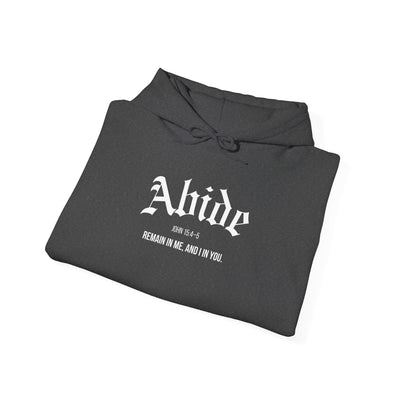 Cozy Abide Hoodie for Faith & Inspiration, Unisex Sweatshirt for Everyday Wear