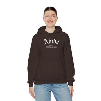 Cozy Abide Hoodie for Faith & Inspiration, Unisex Sweatshirt for Everyday Wear