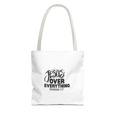 Inspirational Tote Bag | Jesus Over Everything | Faith Inspired  Everyday Use