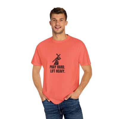 Pray Hard Lift Heavy Tee, Inspirational  Apparel