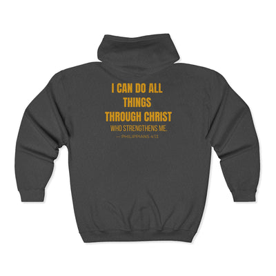 I Can Do All Things | Philippians 4:13  Stylish Unisex Zip Hoodie