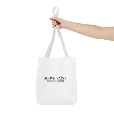 Above Saint Tote Bag – Christian Faith Tote | Wear Your Purpose