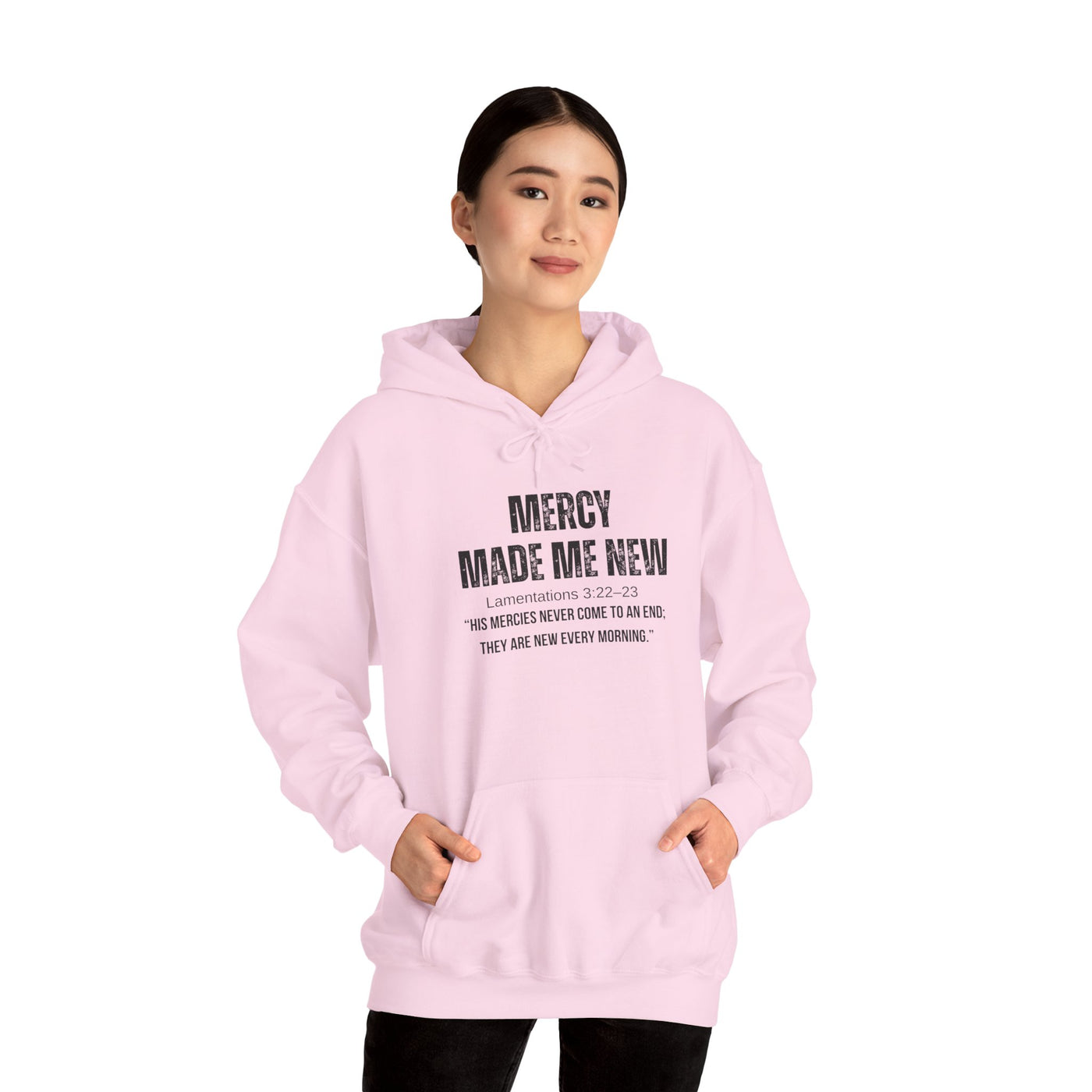 Inspirational Hoodie: Mercy Made Me New, Faith Sweatshirt