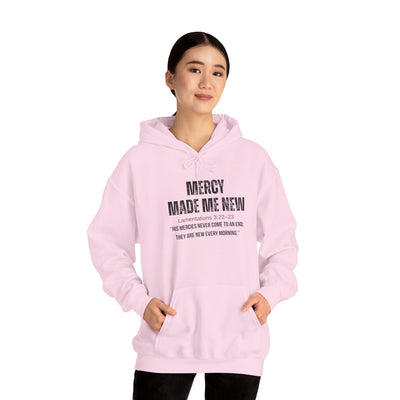 Inspirational Hoodie: Mercy Made Me New, Faith Sweatshirt