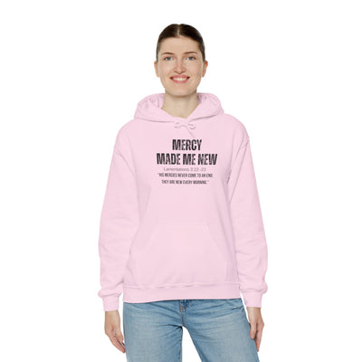 Inspirational Hoodie: Mercy Made Me New, Faith Sweatshirt