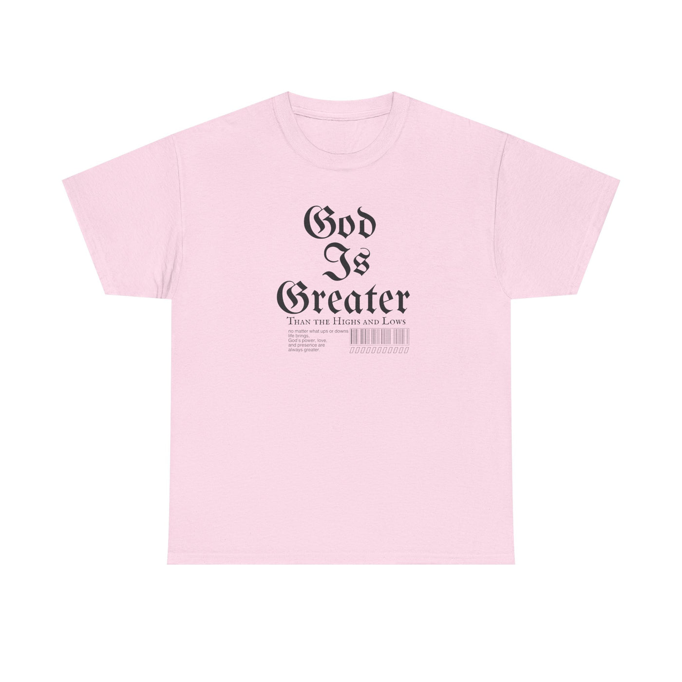 God Is Greater Unisex Heavy Cotton Tee, Faith-Based T-Shirt
