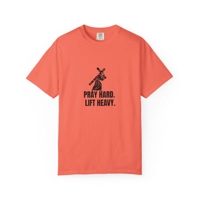 Pray Hard Lift Heavy Tee, Inspirational  Apparel