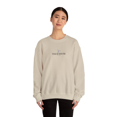 Unisex Peace Be With You  Cozy Crewneck Sweatshirt