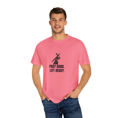 Pray Hard Lift Heavy Tee, Inspirational  Apparel