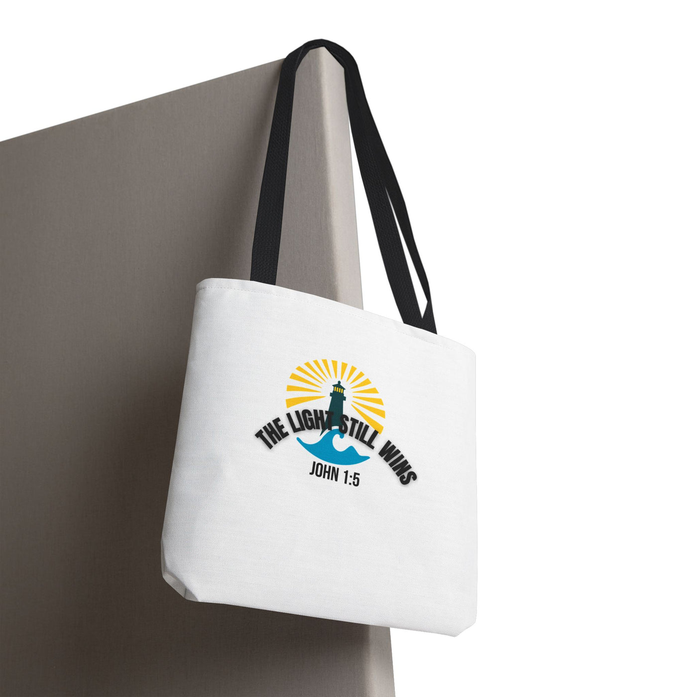 Light of Hope Tote Bag - Inspirational Messenger, Religious Tote, Everyday Carry-all