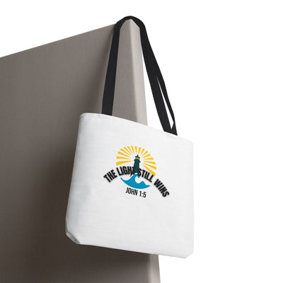 Light of Hope Tote Bag - Inspirational Messenger, Religious Tote, Everyday Carry-all